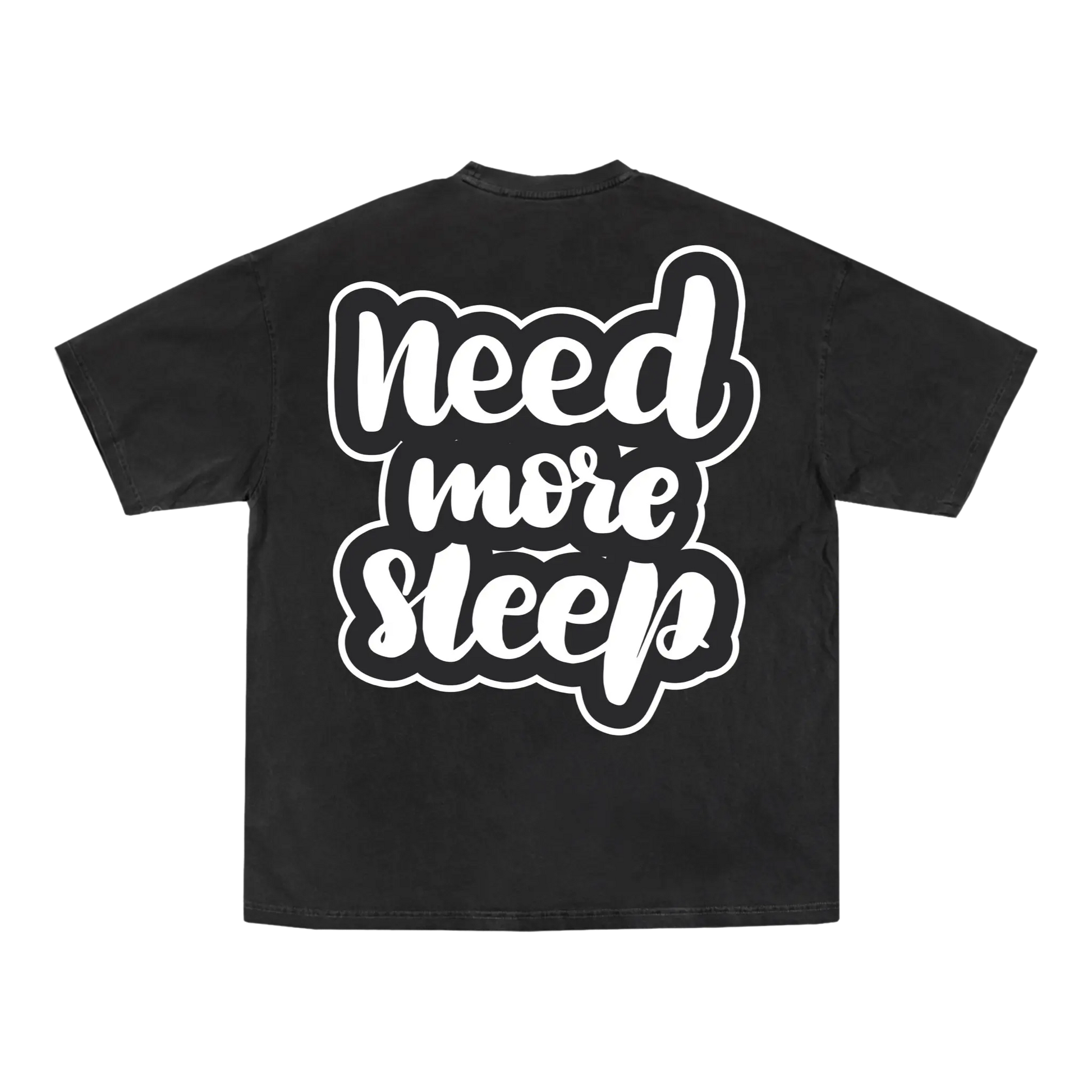 OVERSIZE SLEEP CHEMISE NEED MORE SLEEP GRAPHIC T-SHIRT FOR ULTIMATE COMFORT