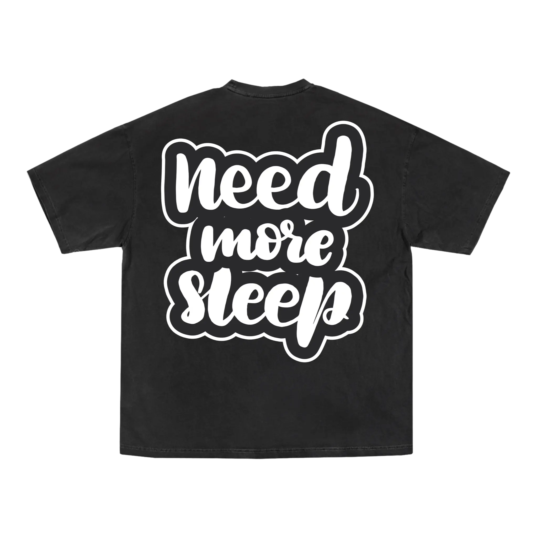 OVERSIZE SLEEP CHEMISE NEED MORE SLEEP GRAPHIC T-SHIRT FOR ULTIMATE COMFORT