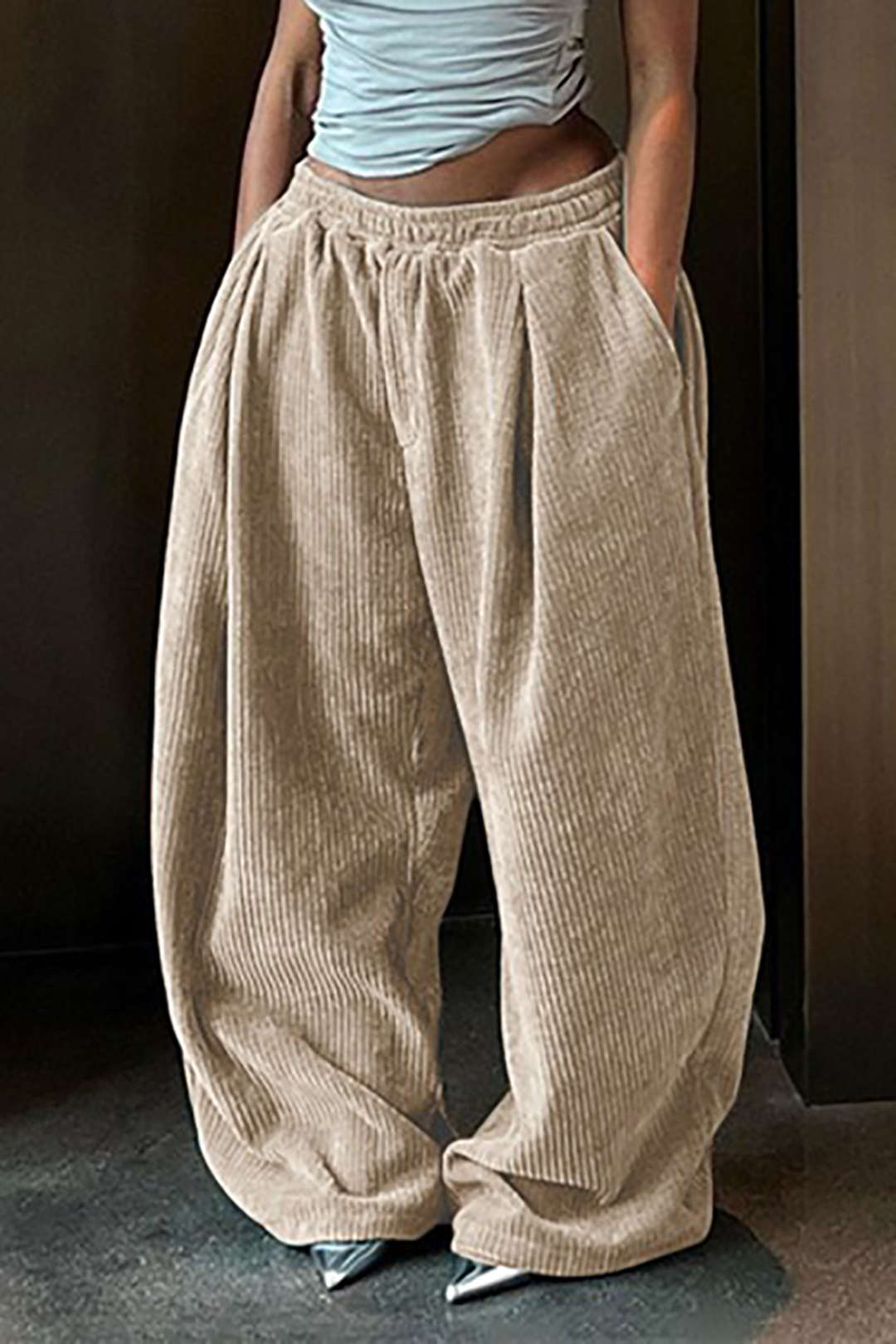 OVERSIZED CORDUROY PANTS IN RELAXED FIT WIDE DESIGN