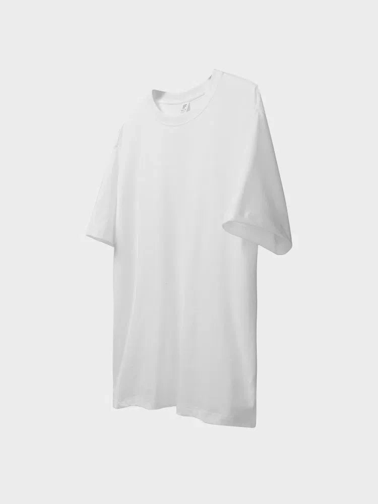 BLACK SHORT-SLEEVED COTTON T-SHIRT WITH RELAXED FIT