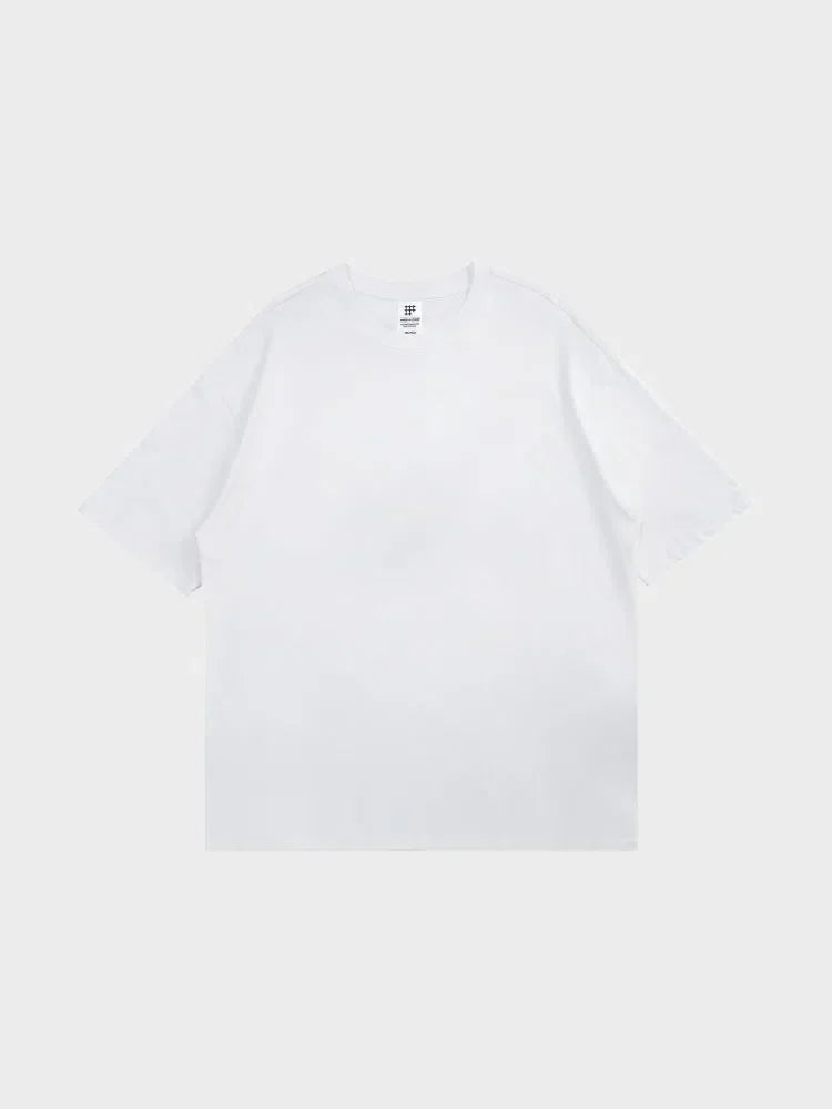 BLACK SHORT-SLEEVED COTTON T-SHIRT WITH RELAXED FIT