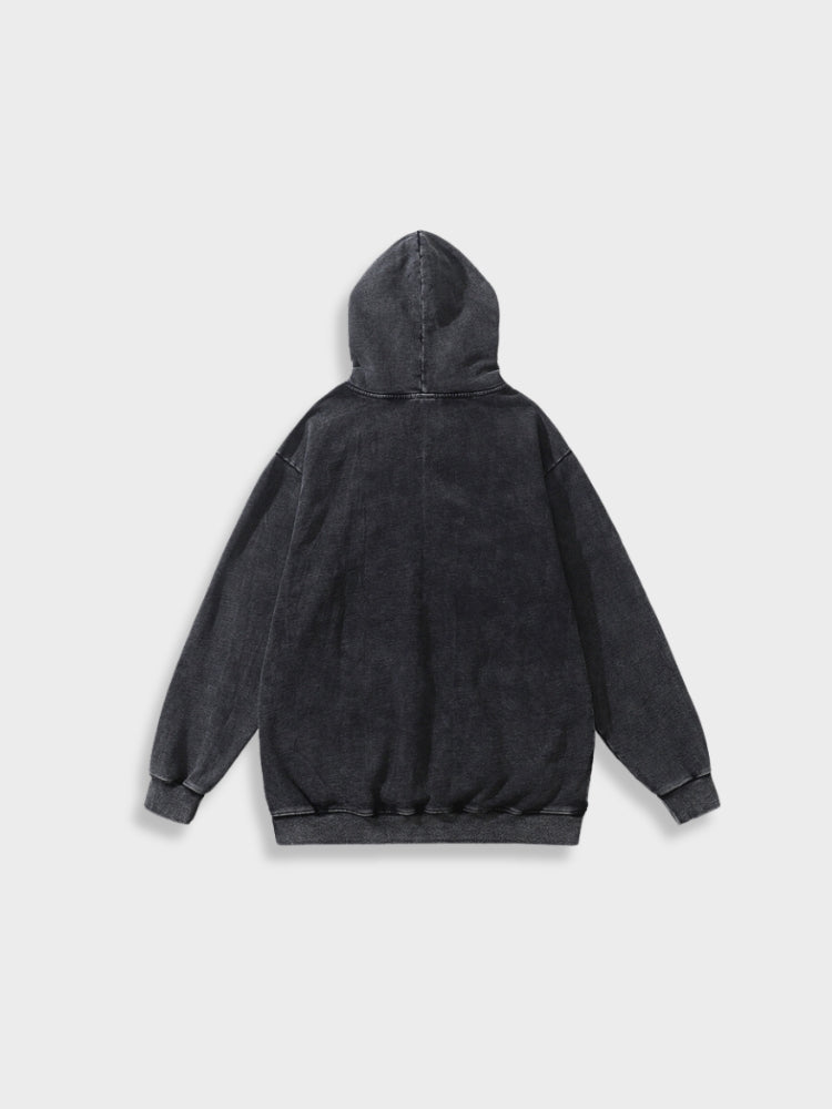 OVERSIZED HOODIE WITH FACE GRAPHIC - POST MALONE HOODIE