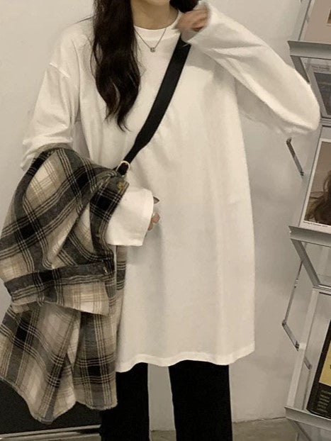 OVERSIZED LONG SLEEVE SHIRT - BASIC LONG SLEEVE ESSENTIAL