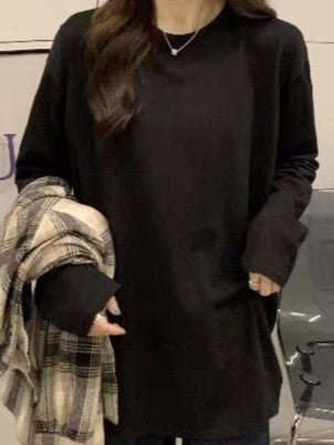 OVERSIZED LONG SLEEVE SHIRT - BASIC LONG SLEEVE ESSENTIAL