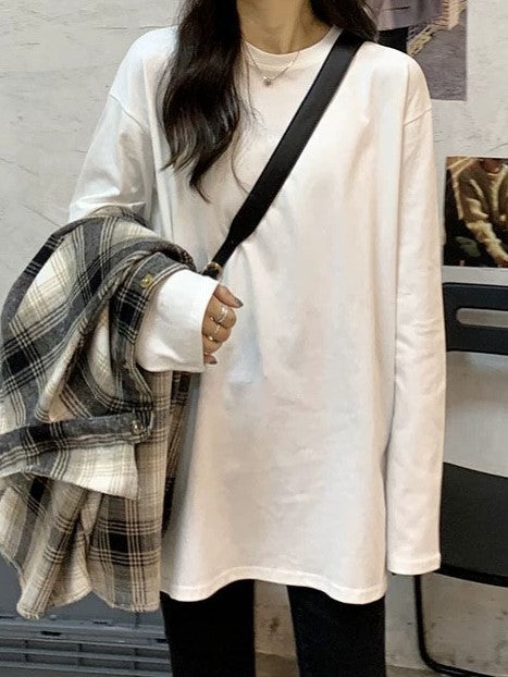 OVERSIZED LONG SLEEVE SHIRT - BASIC LONG SLEEVE ESSENTIAL