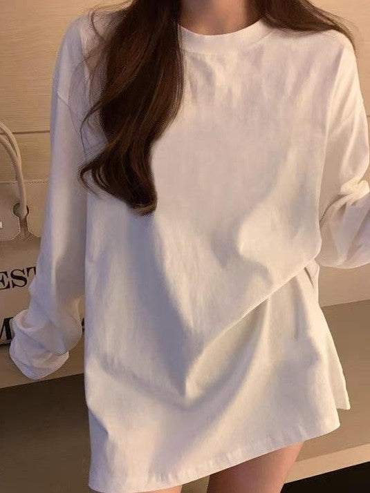 OVERSIZED LONG SLEEVE SHIRT - BASIC LONG SLEEVE ESSENTIAL
