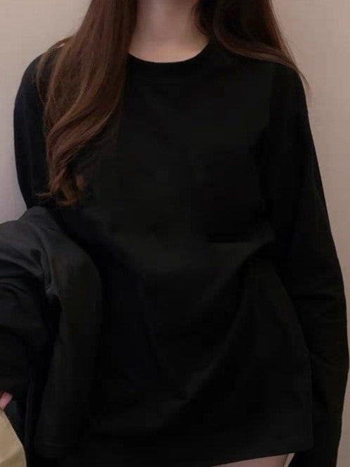 OVERSIZED LONG SLEEVE SHIRT - BASIC LONG SLEEVE ESSENTIAL