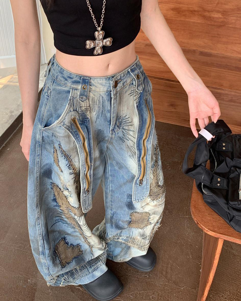 OVERSIZED SKETCH JEANS FOR MEN AND WOMEN IN MULTIPLE SIZES