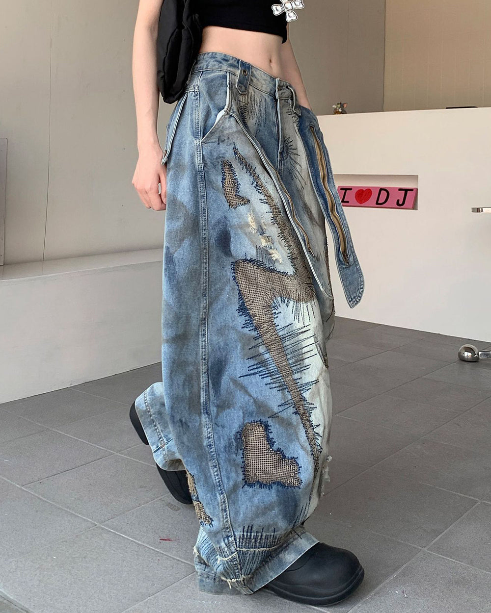 OVERSIZED SKETCH JEANS FOR MEN AND WOMEN IN MULTIPLE SIZES