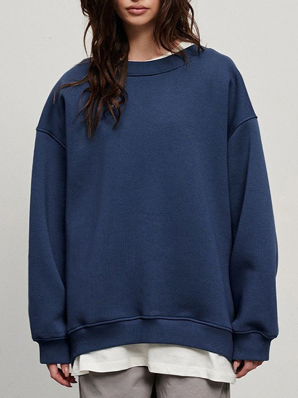 OVERSIZED SWEATSHIRT AND SKIRT SET VINTAGE STYLE LOOSE FIT OUTFIT