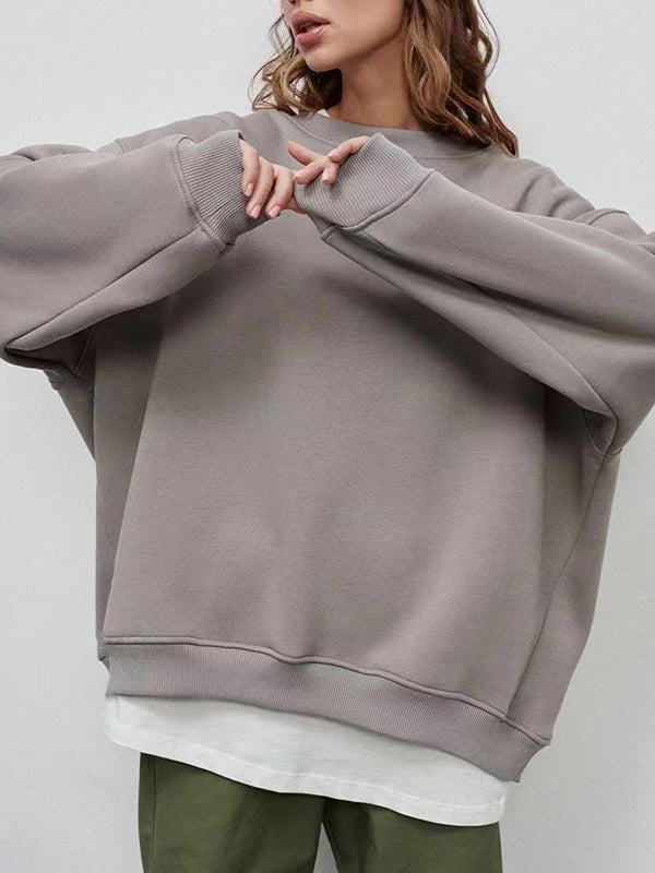 OVERSIZED SWEATSHIRT AND SKIRT SET VINTAGE STYLE LOOSE FIT OUTFIT