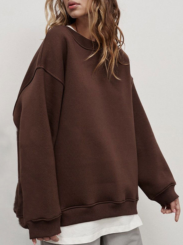 OVERSIZED SWEATSHIRT AND SKIRT SET VINTAGE STYLE LOOSE FIT OUTFIT