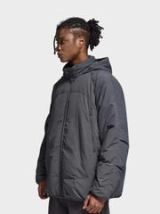 GRAY OVERSIZED WINTER HOODED PUFFER JACKET