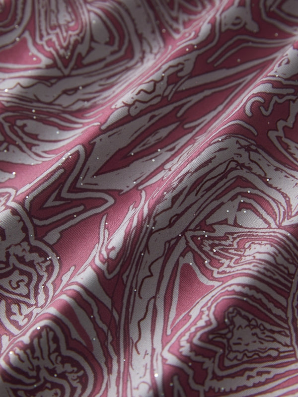 PAISLEY STRAPLESS TOP WITH OFFSET PRINT BANDEAU DESIGN
