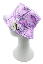 Paris Theme Print Bucket Hat