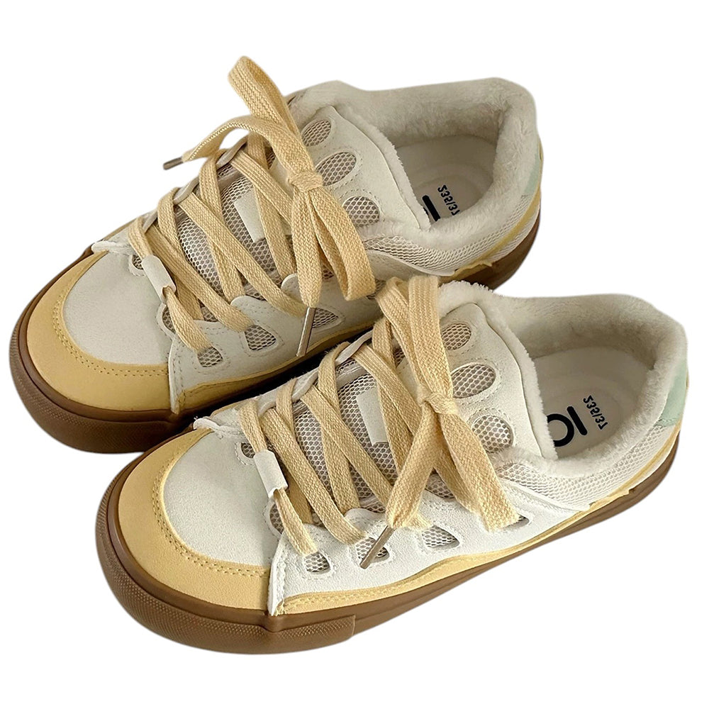 PASTEL SPRINKLES SKATER SNEAKERS MINT GREEN AND BROWN