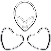 16G 5/16 Heart of the Galaxy Septum Ring Pack Set of 3