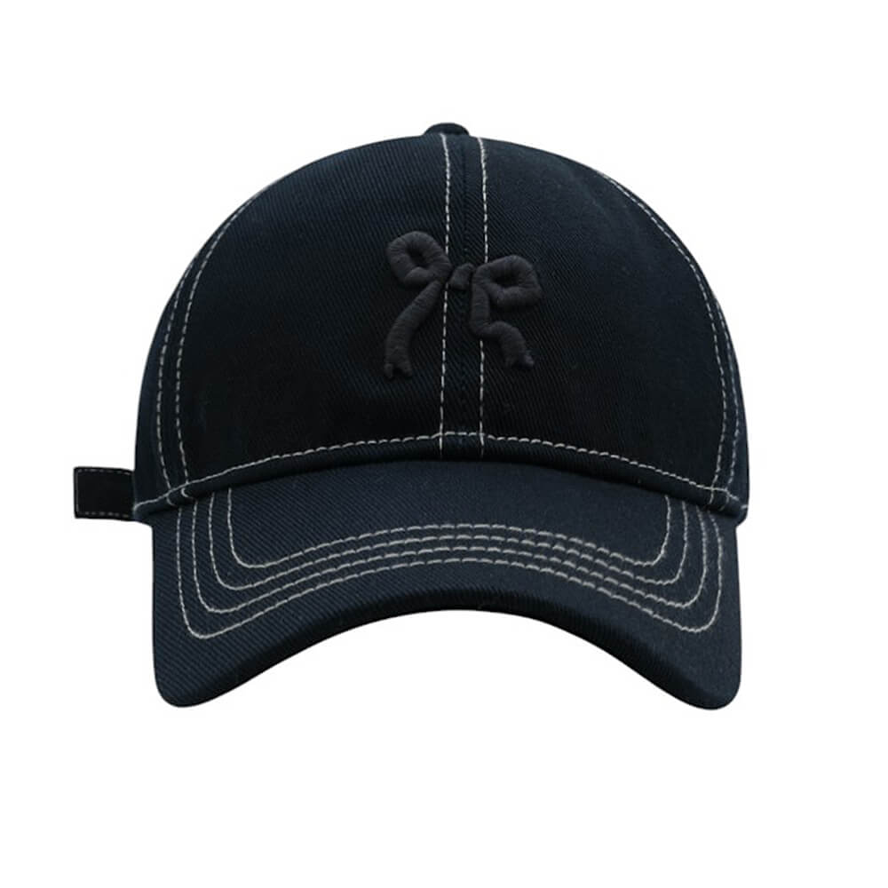 PINK AND WHITE CHECKERED BASEBALL CAP WITH BOW FOR KIDS