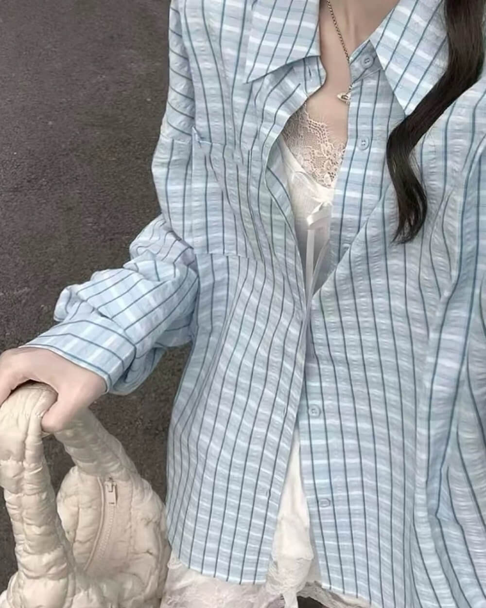 PINK AND WHITE PASTEL PLAID BUTTON-DOWN SHIRT