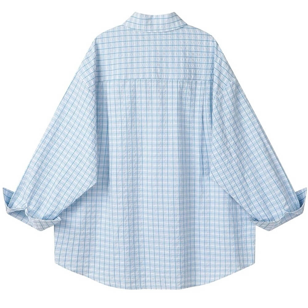 PINK AND WHITE PASTEL PLAID BUTTON-DOWN SHIRT