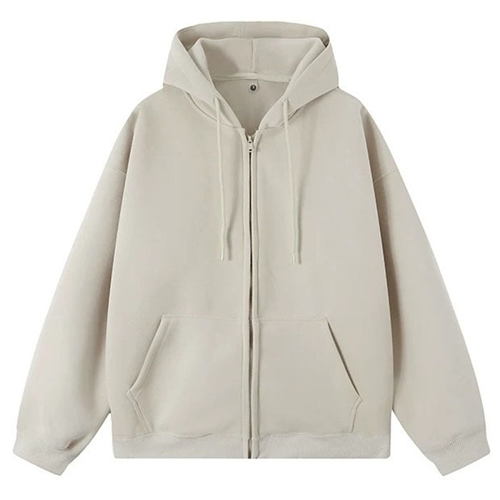 PINK BASIC THINGS HOODIE MINIMALIST ZIP UP