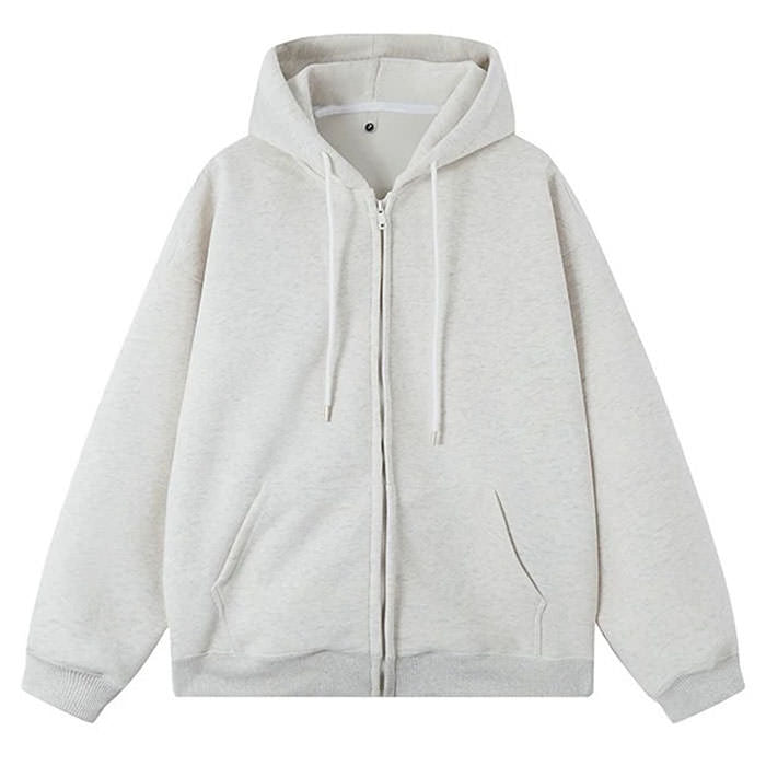 PINK BASIC THINGS HOODIE MINIMALIST ZIP UP