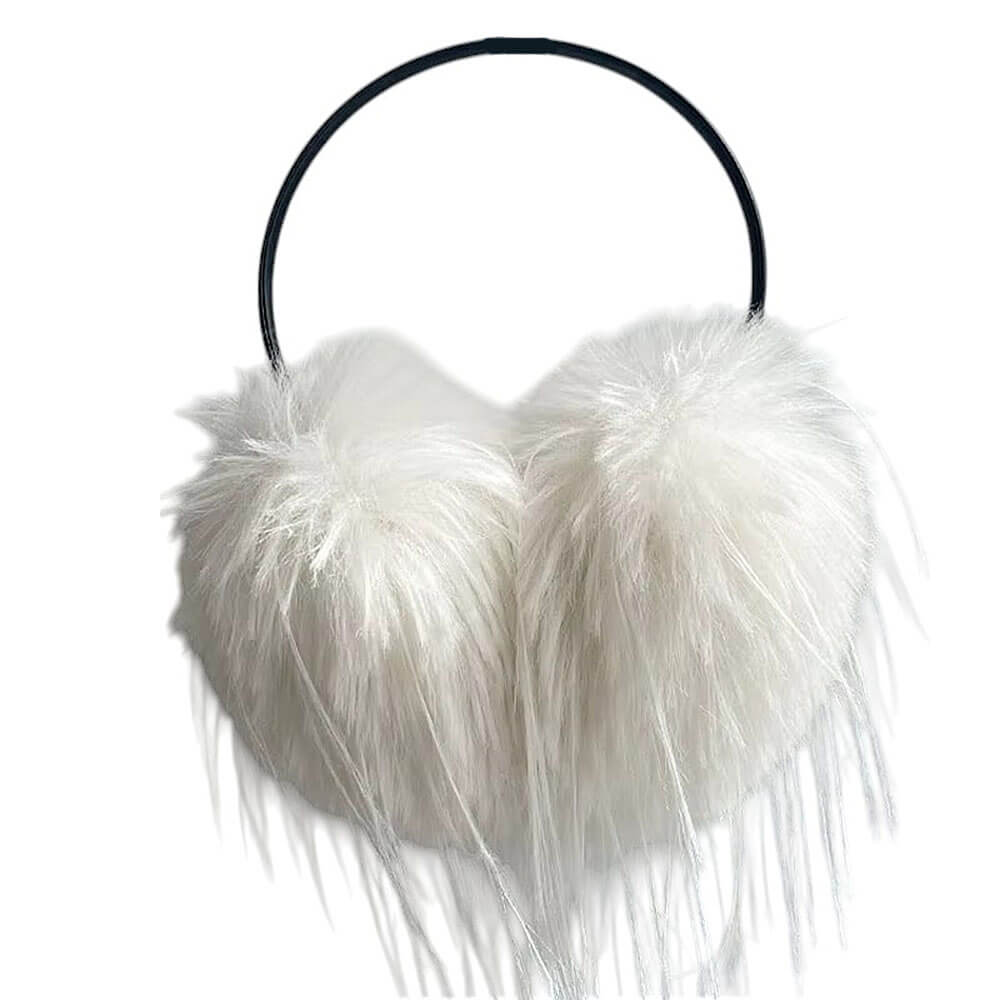 PINK FAUX FUR EAR WARMERS - COSY FUR EAR MUFFS