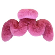 PINK FLUFFY WAVE HAIR CLAW