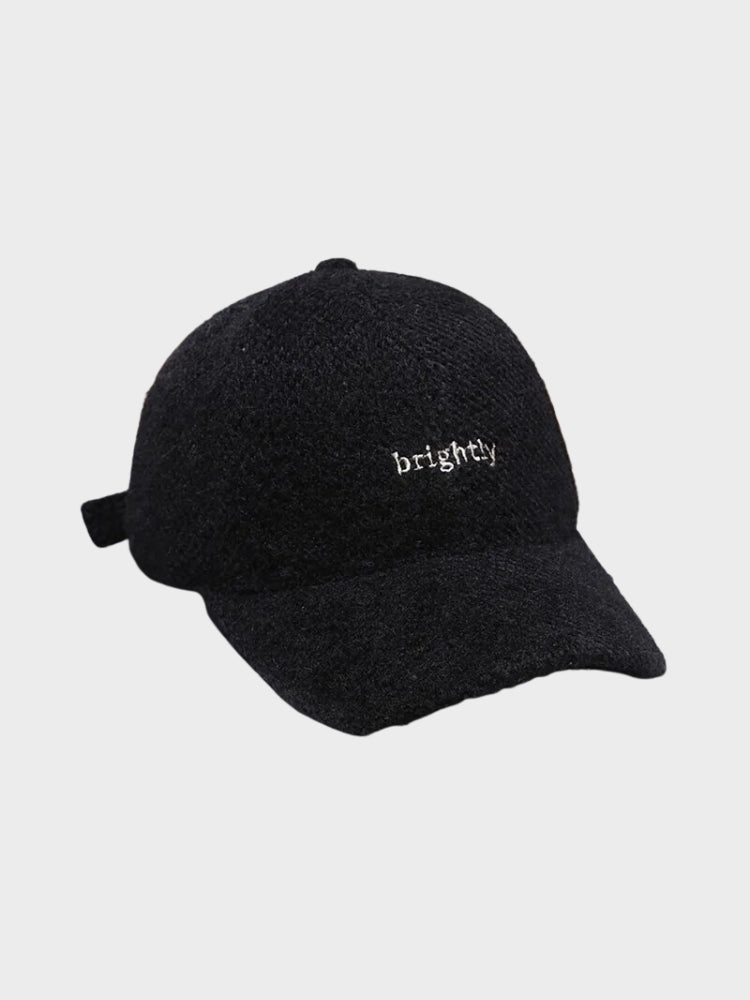 PINK FUZZY BASEBALL CAP - BRIGHTLY WOOL CAP TO STAY WARM