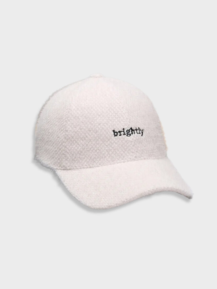 PINK FUZZY BASEBALL CAP - BRIGHTLY WOOL CAP TO STAY WARM