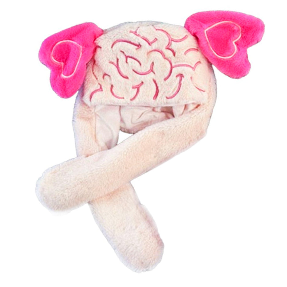 PINK HEART AQUABRAIN PLUSH HAT