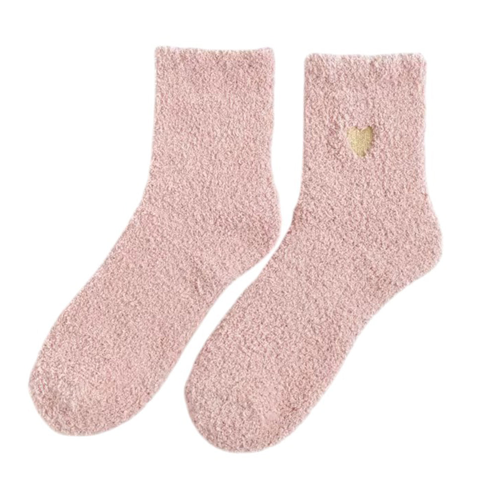 PINK HEART SOCKS FREE SIZE SOFT GIRL CASUAL OUTINGS