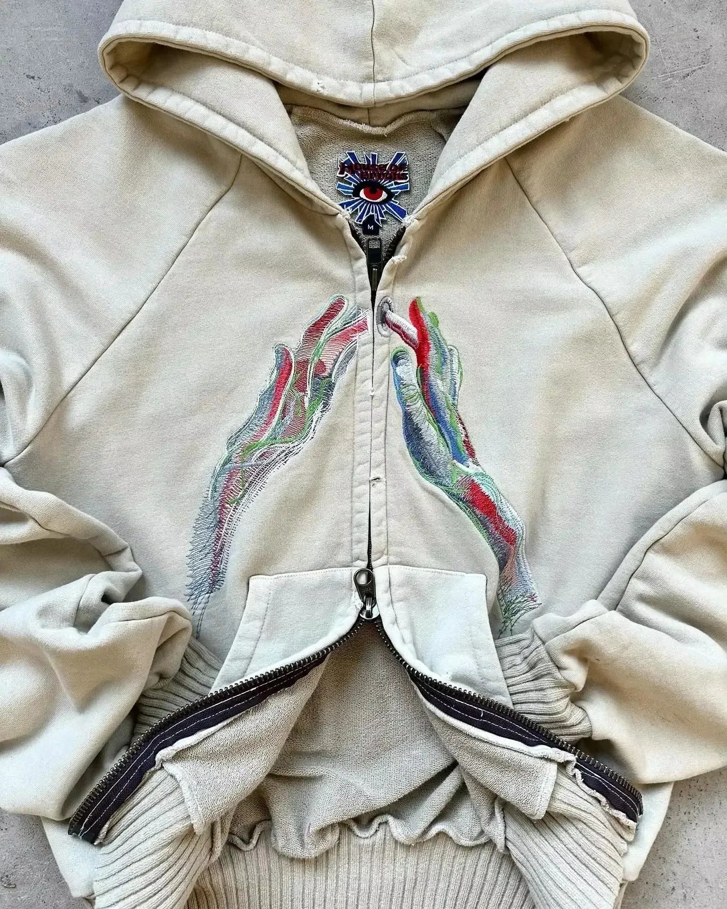 PINK HOOD HARAKUJU HOODIE WITH WHITE LETTERING HARAKUJU SWEATSHIRT
