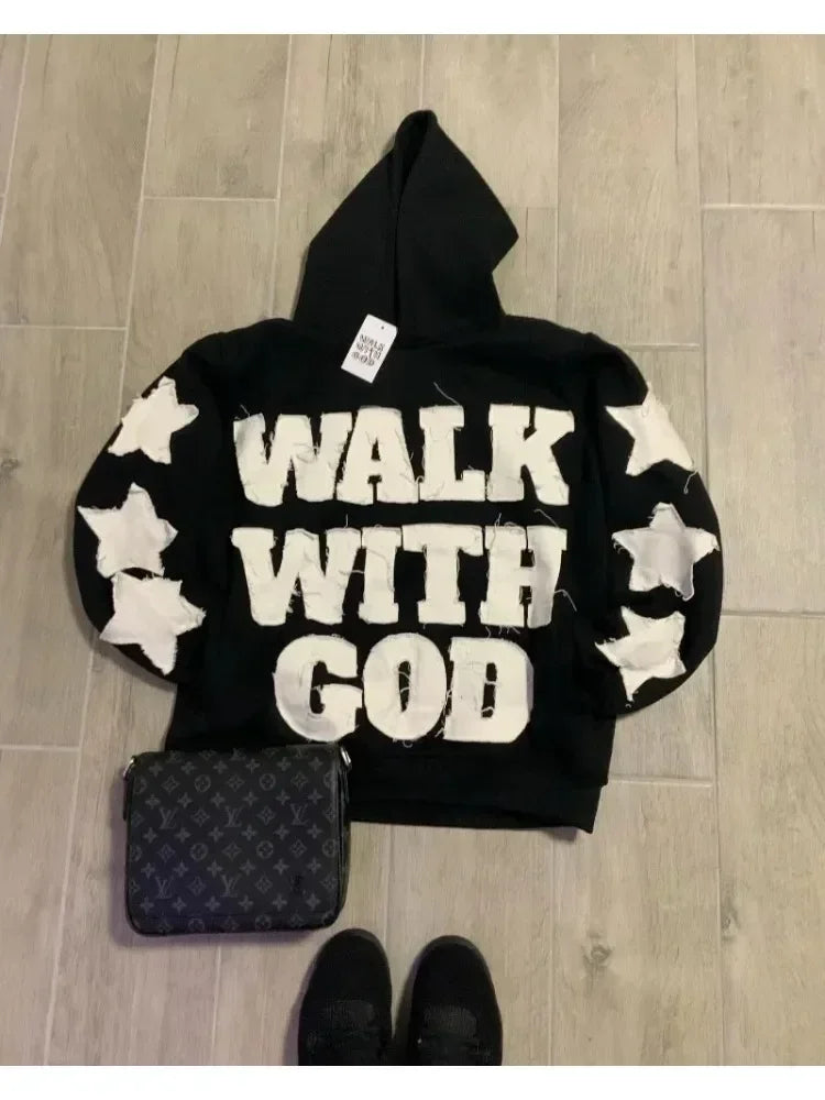 PINK HOOD HARAKUJU HOODIE WITH WHITE LETTERING HARAKUJU SWEATSHIRT
