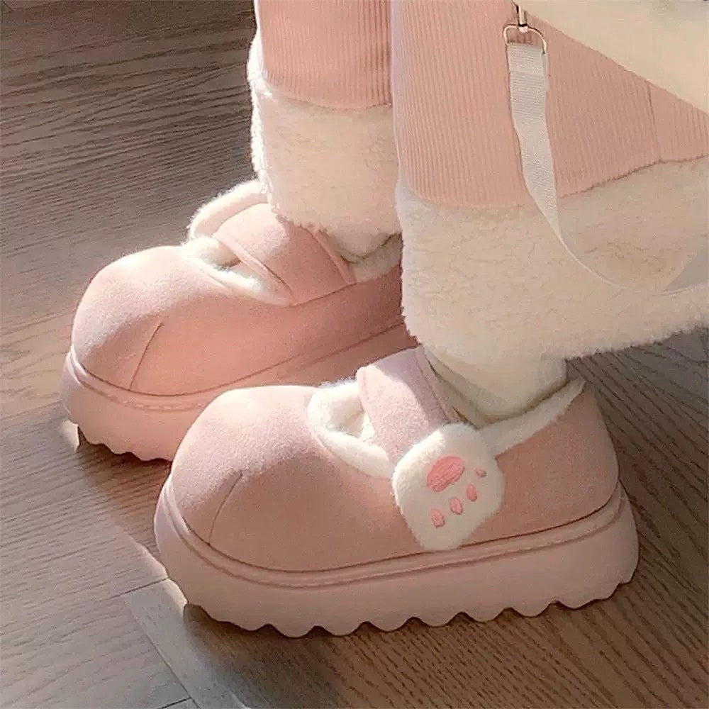PINK KITTEN MARY JANES SOFT GIRL SLIPPERS