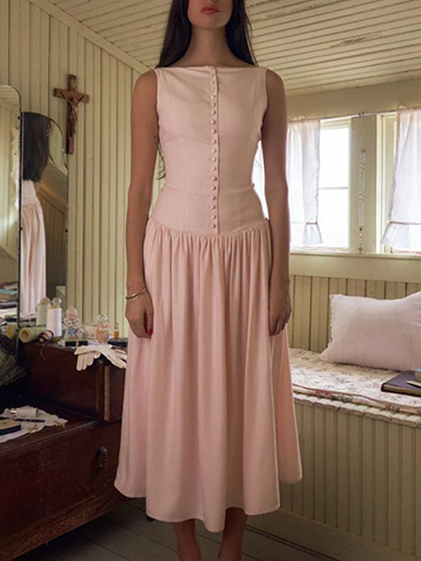PINK OFF-THE-SHOULDER DRESS WITH SWEETHEART CORSET DETAIL