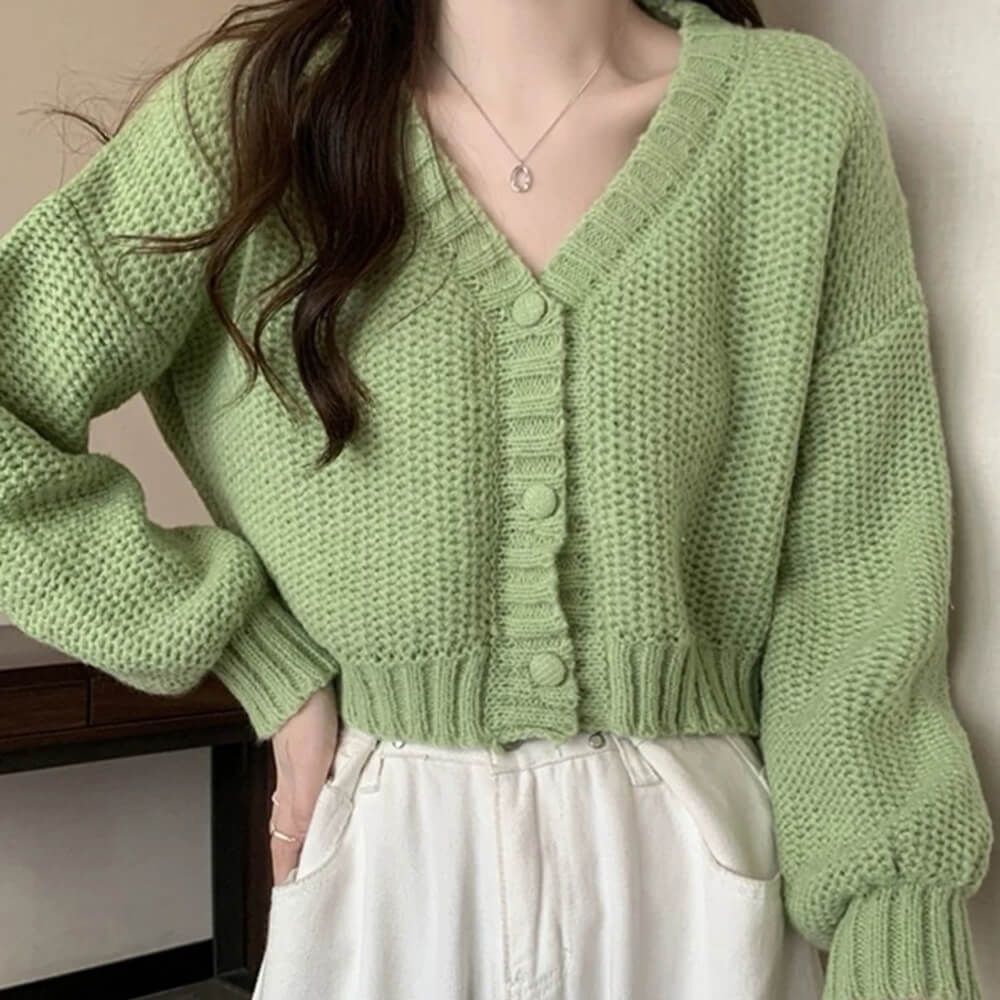 PINK PASTEL CROPPED CARDIGAN