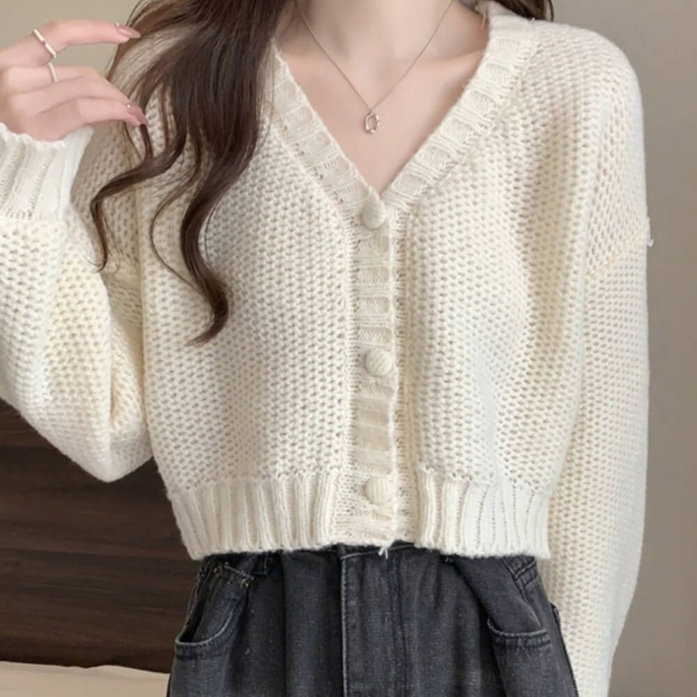 PINK PASTEL CROPPED CARDIGAN