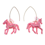 PINK PASTEL HORSE EARRINGS