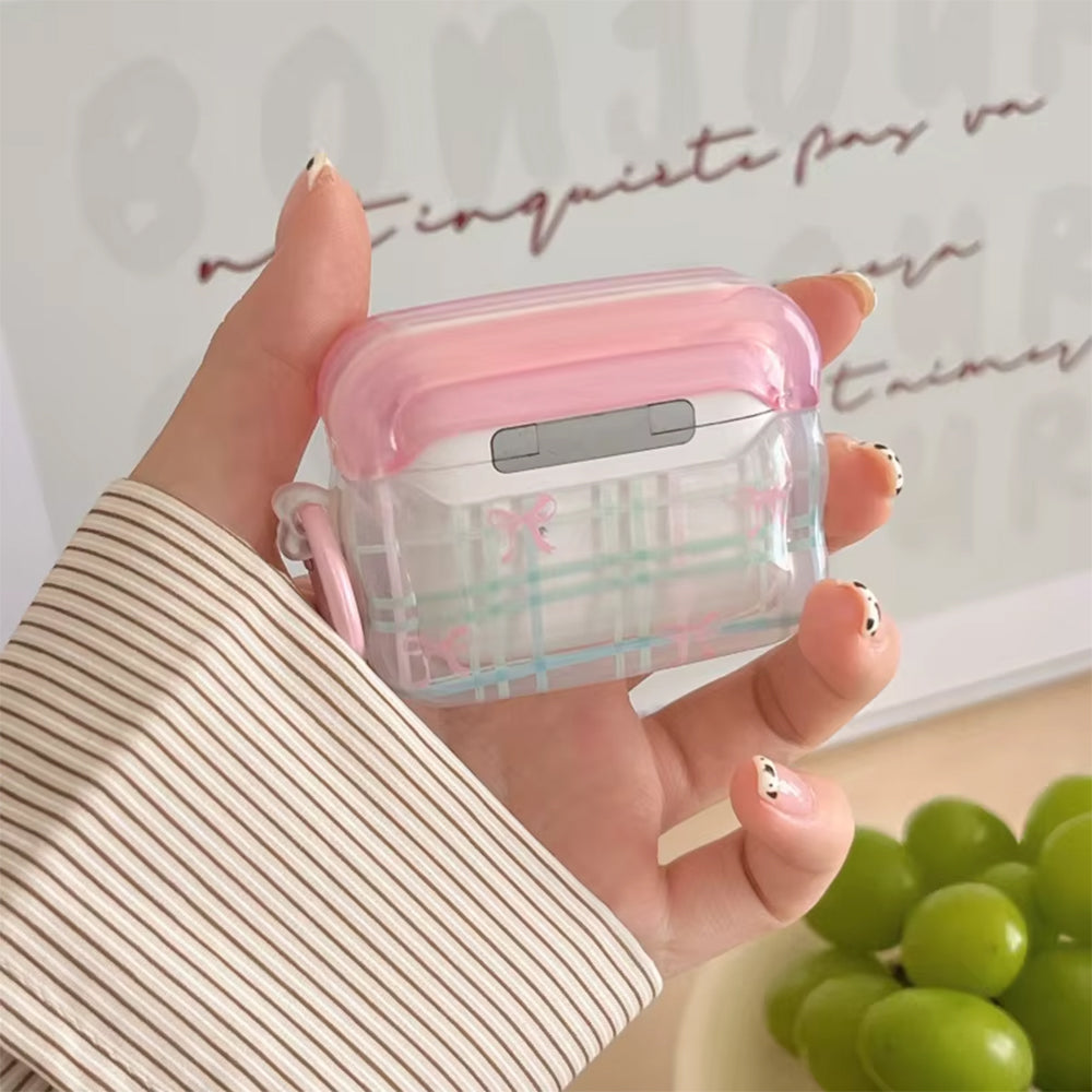 PINK PLAID AIRPODS CASE PASTEL PLAID PROTECTOR
