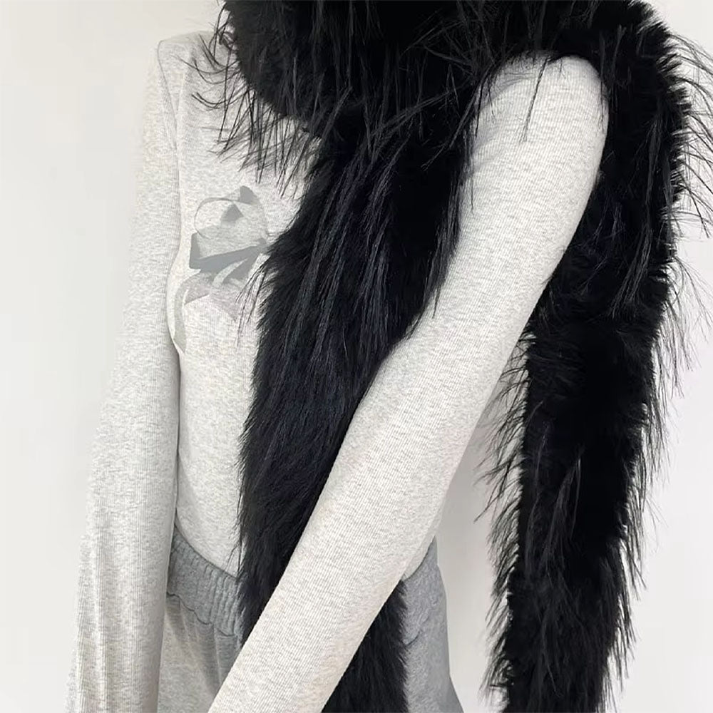 PINK PLUSH FAUX FUR THROW BOA