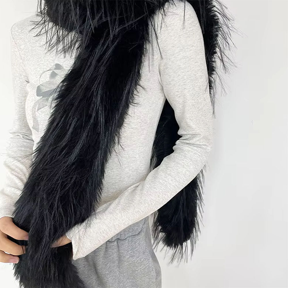 PINK PLUSH FAUX FUR THROW BOA