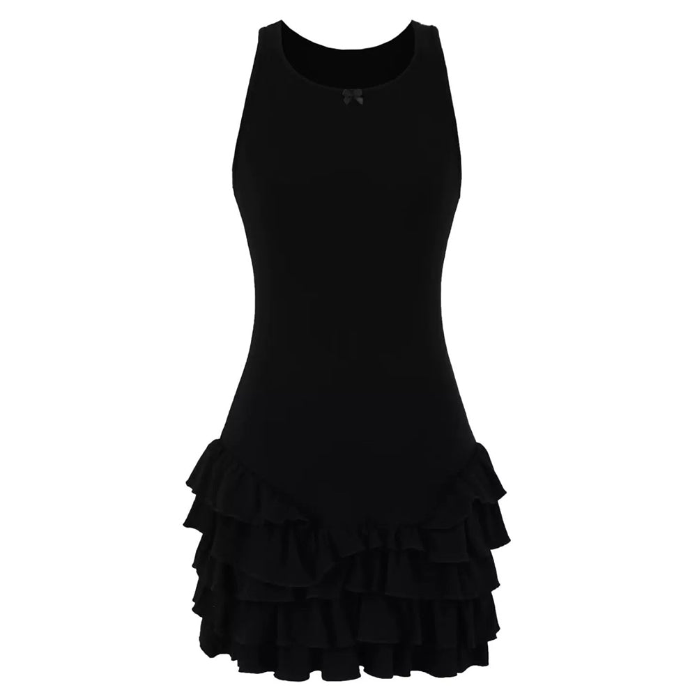 PINK RUFFLE HEM DRESS BALLETCORE DRESS 72-92CM