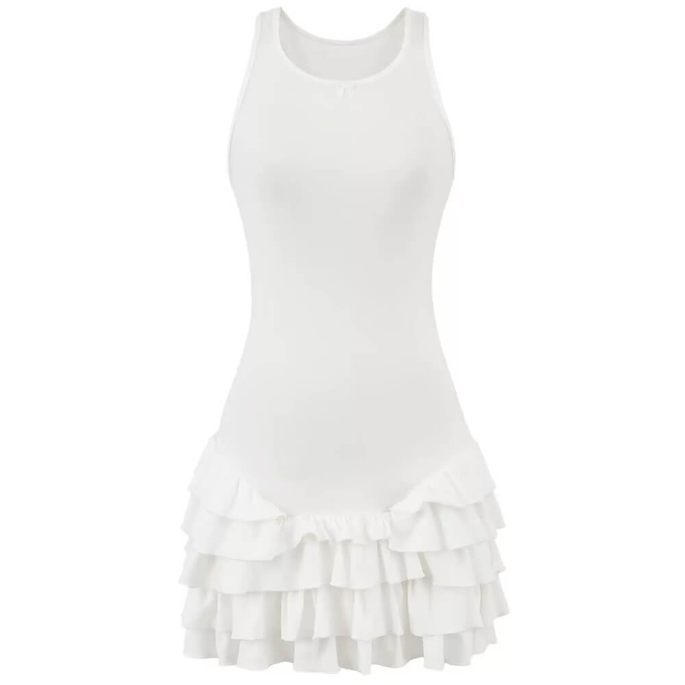 PINK RUFFLE HEM DRESS BALLETCORE DRESS 72-92CM