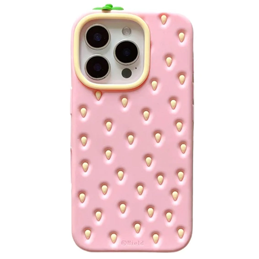 PINK STRAWBERRY 3D IPHONE CASE: STRAWBERRY DELIGHT