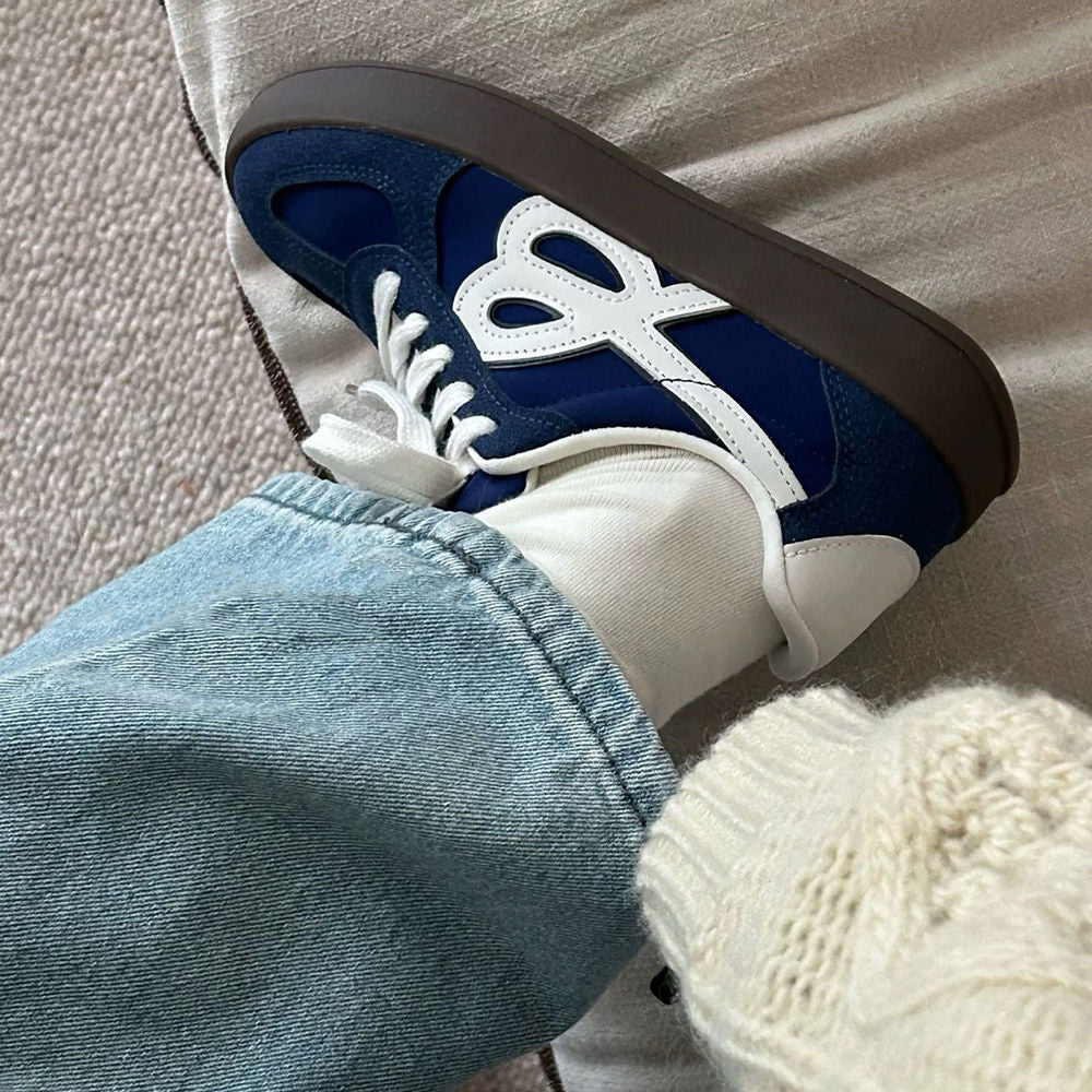 PINK SUEDE SNEAKERS WITH BROWN SOLE