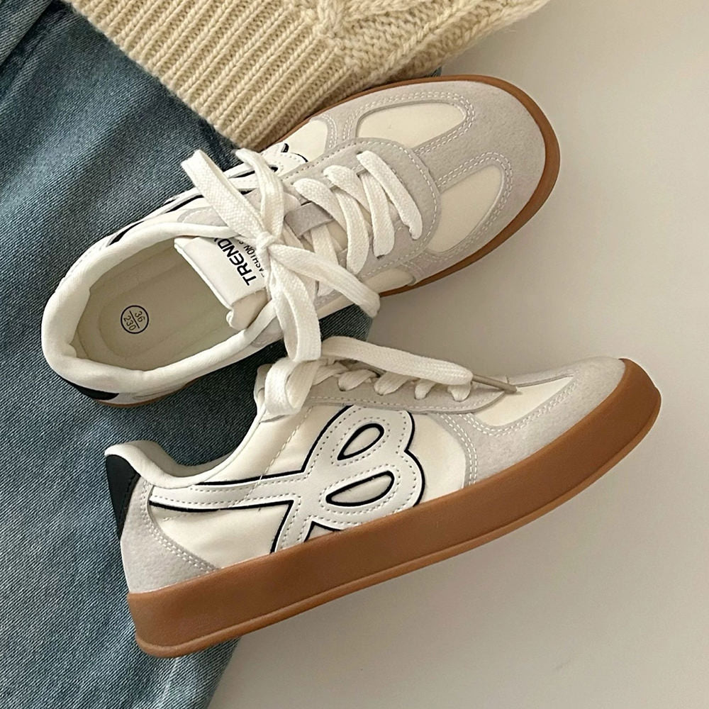 PINK SUEDE SNEAKERS WITH BROWN SOLE