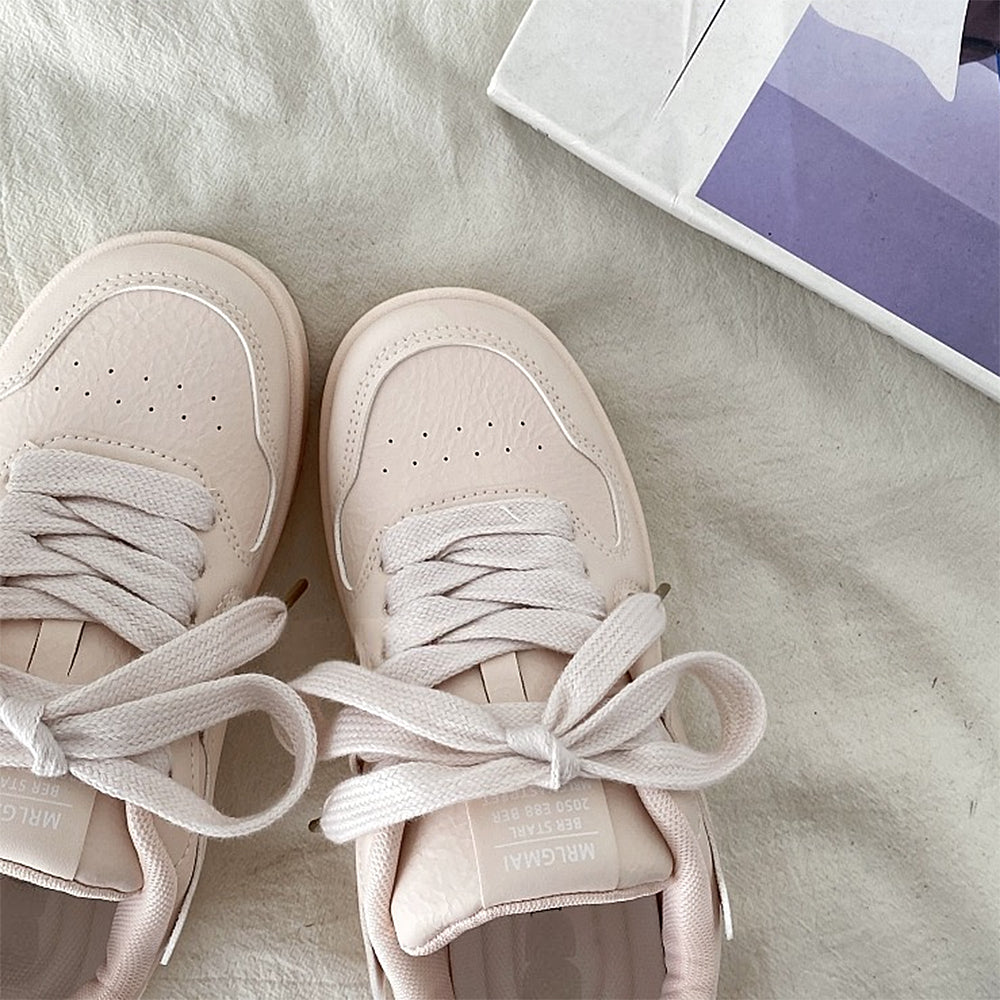 PINK VEGAN LEATHER SKATER SNEAKERS BOOGZEL CLOTHING
