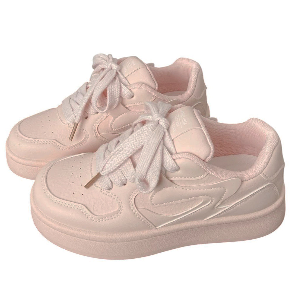 PINK VEGAN LEATHER SKATER SNEAKERS BOOGZEL CLOTHING