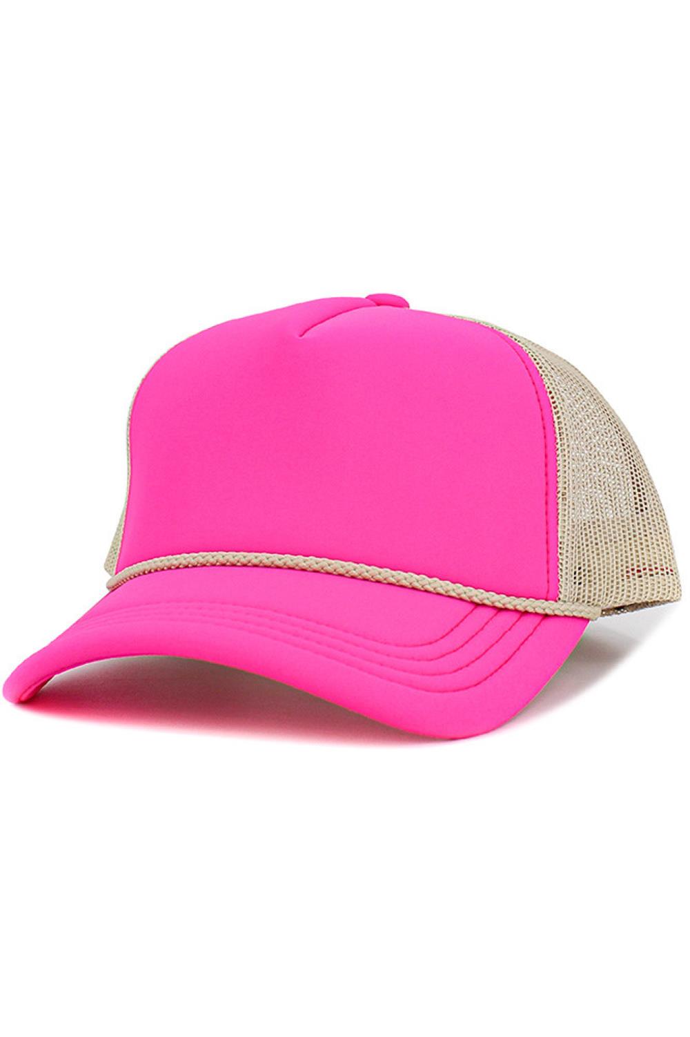Two Tone Foam Rope String Trim Trucker Hat